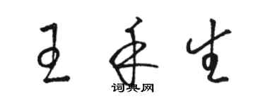 駱恆光王禾生草書個性簽名怎么寫