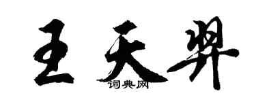 胡問遂王天羿行書個性簽名怎么寫