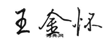 駱恆光王金懷行書個性簽名怎么寫