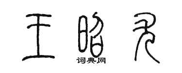 陳墨王昭尤篆書個性簽名怎么寫