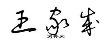 曾慶福王家成草書個性簽名怎么寫