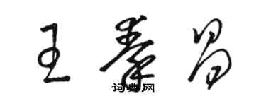 駱恆光王秦昌草書個性簽名怎么寫