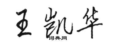 駱恆光王凱華行書個性簽名怎么寫