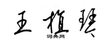 梁錦英王植琴草書個性簽名怎么寫