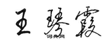 駱恆光王琴霞行書個性簽名怎么寫