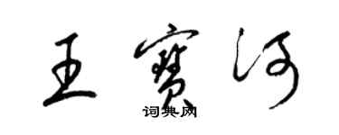 梁錦英王寶河草書個性簽名怎么寫