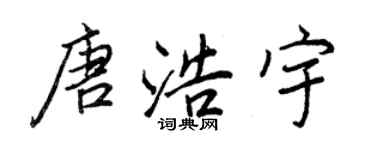 王正良唐浩宇行書個性簽名怎么寫