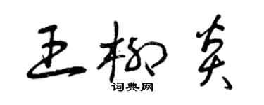 曾慶福王柳炎草書個性簽名怎么寫