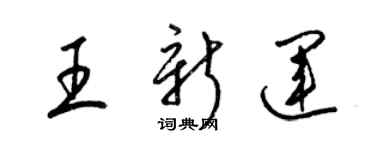 梁錦英王新運草書個性簽名怎么寫