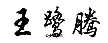 胡問遂王鷺騰行書個性簽名怎么寫