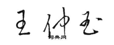 駱恆光王仲玉草書個性簽名怎么寫