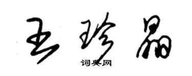 朱錫榮王珍晶草書個性簽名怎么寫