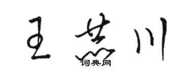 駱恆光王赫川草書個性簽名怎么寫