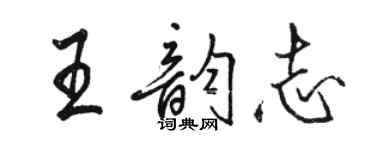 駱恆光王韻志行書個性簽名怎么寫