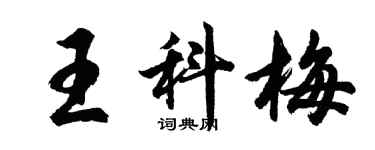 胡問遂王科梅行書個性簽名怎么寫