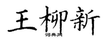 丁謙王柳新楷書個性簽名怎么寫