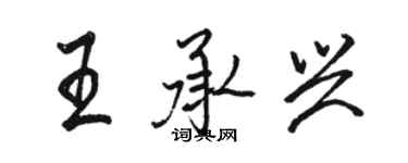 駱恆光王承興行書個性簽名怎么寫