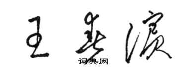 駱恆光王春濱草書個性簽名怎么寫