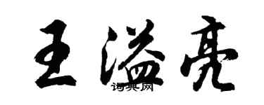 胡問遂王溢亮行書個性簽名怎么寫