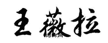 胡問遂王薇拉行書個性簽名怎么寫