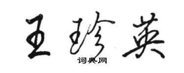 駱恆光王珍英行書個性簽名怎么寫