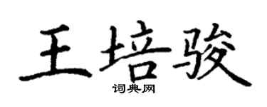 丁謙王培駿楷書個性簽名怎么寫
