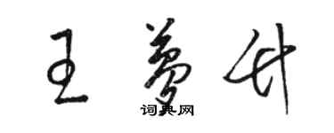 駱恆光王夢竹草書個性簽名怎么寫