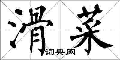 翁闓運滑菜楷書怎么寫