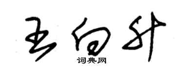 朱錫榮王向升草書個性簽名怎么寫