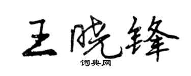 曾慶福王曉鋒行書個性簽名怎么寫