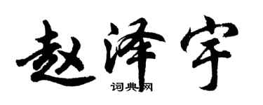 胡問遂趙澤宇行書個性簽名怎么寫