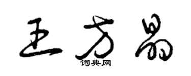 曾慶福王方晶草書個性簽名怎么寫