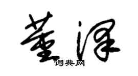 朱錫榮董澤草書個性簽名怎么寫