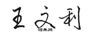 駱恆光王文利行書個性簽名怎么寫