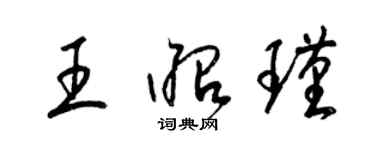 梁錦英王昭瑾草書個性簽名怎么寫