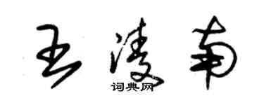 朱錫榮王凌南草書個性簽名怎么寫