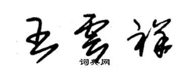 朱錫榮王雲祥草書個性簽名怎么寫