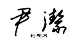 朱錫榮尹潔草書個性簽名怎么寫