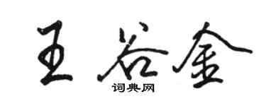 駱恆光王谷金行書個性簽名怎么寫