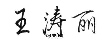 駱恆光王濤麗行書個性簽名怎么寫