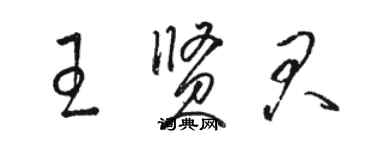 駱恆光王賢君草書個性簽名怎么寫