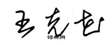 朱錫榮王克花草書個性簽名怎么寫