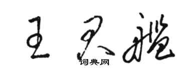 駱恆光王君艦草書個性簽名怎么寫