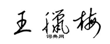 梁錦英王臘梅草書個性簽名怎么寫