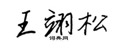 王正良王翊松行書個性簽名怎么寫