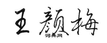 駱恆光王顏梅行書個性簽名怎么寫