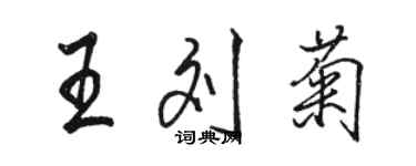 駱恆光王劉菊行書個性簽名怎么寫