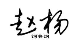 朱錫榮趙楊草書個性簽名怎么寫