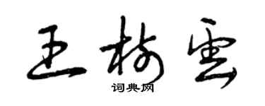 曾慶福王樹雲草書個性簽名怎么寫