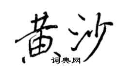 王正良黃沙行書個性簽名怎么寫